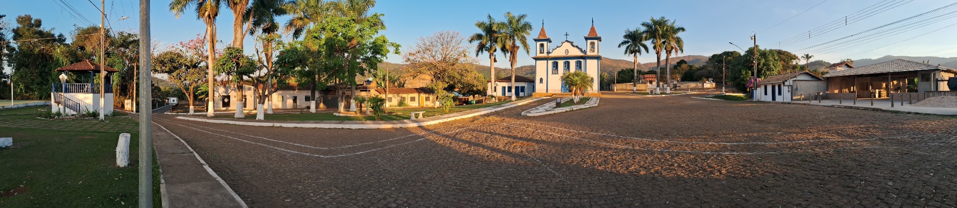 Vista panorâmica do Largo do Rosário, em Cocais